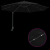 Parasol de Grădină Montat pe Perete cu LED-uri Negru 248 cm GartenMobel Dekor