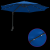 Parasol de grădină montat pe perete cu LED-uri Albastră Azurie 248 cm GartenMobel Dekor