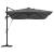 Umbrela Cantilever Roma de la cu LED-uri Antracit 352x251x265 cm Aluminiu GartenMobel Dekor