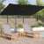 Umbrelă Cantilever Neagră Copertină din poliester cu cadru metalic GartenMobel Dekor