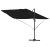 Umbrelă Cantilever Neagră Copertină din poliester cu cadru metalic GartenMobel Dekor