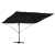 Umbrelă Cantilever Neagră Copertină din poliester cu cadru metalic GartenMobel Dekor