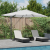 Umbrelă Cantilever Bej Poliester, Aluminiu Mare Pliabilă GartenMobel Dekor