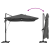 Umbrelă Cantilever - Antracit Antracit Poliester Mare GartenMobel Dekor