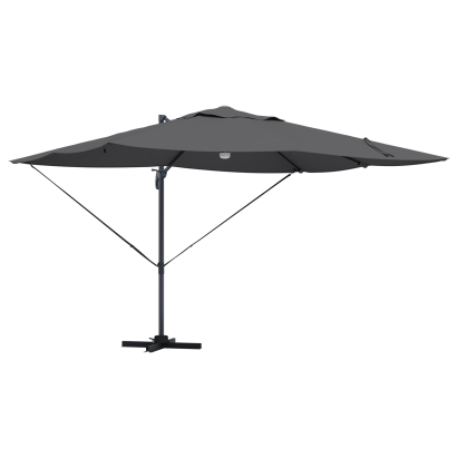 Umbrelă Cantilever - Antracit Antracit Poliester Mare GartenMobel Dekor
