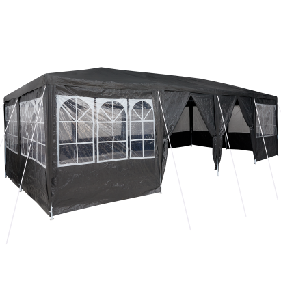 Cort de petrecere cu 12 pereți laterali Antracit 8x4 m PE GartenMobel Dekor