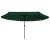 Umbrela de grădină  cu lumini LED ø395x245 cm Verde GartenMobel Dekor