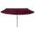 Umbrela de grădină  cu lumini LED ø395x245 cm Roșu Bordeaux GartenMobel Dekor