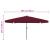 Umbrela de grădină  cu lumini LED ø395x245 cm Roșu Bordeaux GartenMobel Dekor