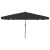 Parasol de grădină  cu lumini LED ø395x245 cm, Negru GartenMobel Dekor