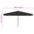 Parasol de grădină  cu lumini LED ø395x245 cm, Negru GartenMobel Dekor