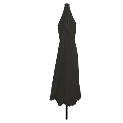 Parasol de grădină  cu lumini LED ø395x245 cm, Negru GartenMobel Dekor