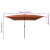 Umbrelă pătrată de grădină  295x245 cm Teracotă GartenMobel Dekor