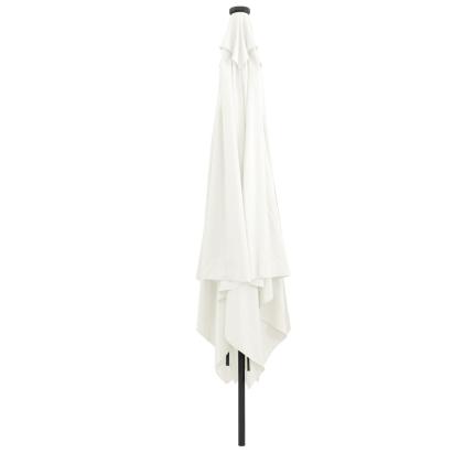 Umbrelă pătrată cu lumini LED 295x245 cm Bej GartenMobel Dekor