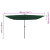 Parasol pătrat pentru grădină cu lumini LED 295x245 cm Verde GartenMobel Dekor