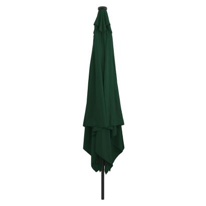Parasol pătrat pentru grădină cu lumini LED 295x245 cm Verde GartenMobel Dekor