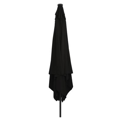 Umbrelă pătrată  cu lumini LED 295x245 cm Neagră GartenMobel Dekor