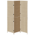 Separator de camere cu 3 panouri pliabile bej 147x180 cm din ratan sintetic GartenMobel Dekor