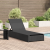 Şezlong  Negru 60x200x27 cm Ratan Poly GartenMobel Dekor