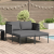 Șezlong  cu perne pentru 2 persoane antracit 115x153x69,5 cm oțel GartenMobel Dekor