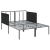 Șezlong  cu perne pentru 2 persoane Anthracite 115x153x69,5 cm Oțel GartenMobel Dekor