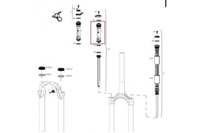 Cartus compresie furca rockshox xc30 b3-b4 (2018-2020)/judy tk b1 Ultimate FactoryBikes