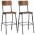 Set mobilier de bar, 3 piese, maro și negru, oțel GartenMobel Dekor