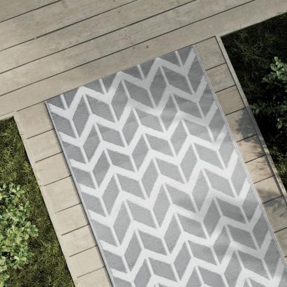 Covor de exterior, ARAKIL gri, 80x250 cm, PP GartenMobel Dekor