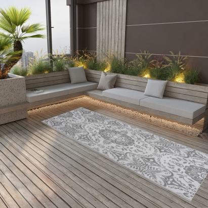 Covor de exterior, ARAKIL gri deschis, 80x250 cm, PP GartenMobel Dekor