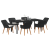 Set de dining pentru grădină de 7 piese Negru Poly Rattan GartenMobel Dekor