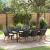 Set Dining Grădină 9 Piese, Ratan Polimer Negru GartenMobel Dekor