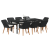 Set Dining Grădină 9 Piese, Ratan Polimer Negru GartenMobel Dekor