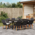 Set Dining Grădină 9 Piese, Ratan Polimer Negru GartenMobel Dekor