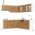 Set dulap de bucătărie 11 piese „Porto” stejar artizanal lemn GartenMobel Dekor