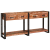 Set de mese console  2 cu sertare, din lemn masiv recuperat multicolor, Masă consolă  cu sertare 160x33x75 cm din lemn masiv recuperat GartenMobel Dekor