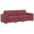 Set de 2 Canapele cu Perne Roșu Vin Material Textil GartenMobel Dekor