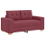 Set de 2 Canapele cu Perne Roșu Vin Material Textil GartenMobel Dekor