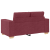 Set de 2 Canapele cu Perne Roșu Vin Material Textil GartenMobel Dekor