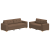 Set de Canapea cu Perne Maro din Material Textil GartenMobel Dekor
