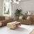 Set de Canapea cu Perne Maro din Material Textil GartenMobel Dekor