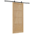 Ușă Glisantă  cu Set de Umerașe 86x211 cm din Lemn Masiv de Pin, Ușă Interioară  'ORKDAL'86x211x4 cm din Lemn Masiv de Pin GartenMobel Dekor
