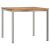 Set de dining pentru grădină  3 piese din lemn masiv de acacia, Masă de dining  90x90x74.5 cm din lemn masiv de acacia, Scaune de grădină stivuibile  2 bucăți din lemn masiv de acacia și metal GartenMobel Dekor