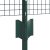 Zid de sârmă sudată cu 5 stâlpi U verde 0.6x10 m metal GartenMobel Dekor