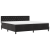 Pat box spring cu saltea, negru, 200x200 cm, catifea GartenMobel Dekor