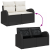 Set sofa gradină cu 8 piese cu perne negru ratan poliester acacia, Sofa gradină cu 2 locuri cu depozitare și perne negru ratan poliester, Set de dining gradină cu 3 piese cu perne negru ratan poliester acacia GartenMobel Dekor