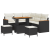 Set canapea de grădină  8 piese cu perne negru rattan poliester piatră de acacia, Set de dining de grădină  3 piese cu perne negru rattan poliester piatră de acacia GartenMobel Dekor