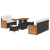 Set de Canapele de Grădină 8 Piese cu Perne Negru Poliratan Acacia, Set de Dining de Grădină 3 Piese cu Perne Negru Poliratan Acacia GartenMobel Dekor