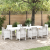 Masă de Grădină Albă 300x100x73 cm Poly Rattan, Masă de Grădină Albă 150x100x73 cm Poly Rattan GartenMobel Dekor