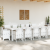Set de dining pentru grădină cu perne din poliratan alb cu 13 piese GartenMobel Dekor