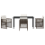 Set de Masă pentru Grădină  cu Perne Maro Răchită Poli, Masă pentru Grădină  Neagră 140x80x73 cm Sticlă Întărită GartenMobel Dekor
